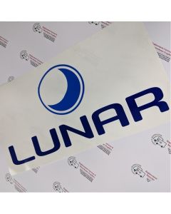 Lunar Logo Two Colour Oblong sticker