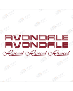 Avondale Avocet caravan sticker Set
