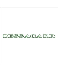 BESSACARR LETTERING STICKER DECAL GRAPHIC BY CARAVANGRAPHICS.COM