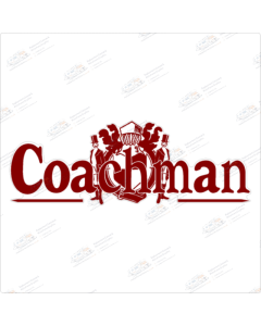 Coachman Emblem One Colour Caravan Sticker - Burgundy