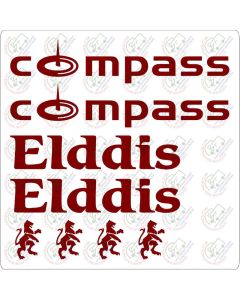 Eldiss Compass Caravans Set of Replacement Stickers