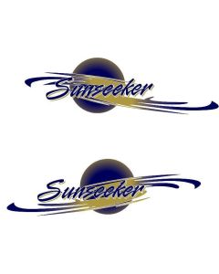 CG Elddis Sunseeker Swoosh Blue and Gold (pair)