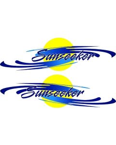 Elddis Sunseeker Swoosh Blue and Yellow (pair)