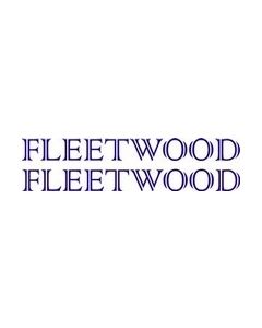 Fleetwood Sticker and Name Caravan Stickers (Pair)