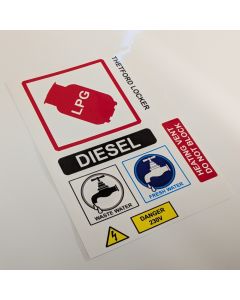 Motorhome Safety Warning Stickers