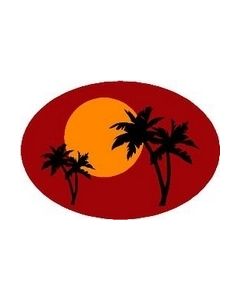 Palm Tree with Sun Motorhome Sticker