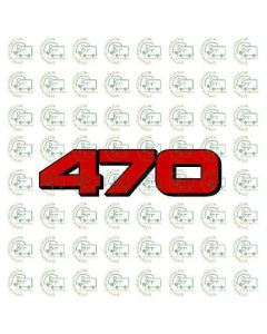 Solifer Side 470 Two Colour Number Sticker Decal Graphic.