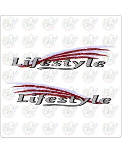 Swift Lifestyle Caravan Sticker (Burgundy version) Left or Right Handed