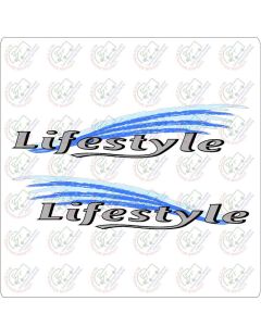 Swift Lifestyle Caravan Sticker Replacement (Blue version) Left or Right Handed
